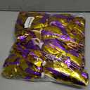 12 Pcs Cheerleading Pom Poms Bulk, Plastic Metallic Foil Cheer Hand Flowers, Cheerlead Pompoms for Sports Team Ball Game, 12 Inch (Purple/Gold)