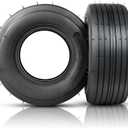 2Pcs 13x5.00-6 Tire - 13x5x6 Lawn Mower Tires for Riding Garden & Tractor, Straight Rib, Fits Grass Mud Hilly Terrain, 2PR