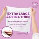Extra Large Bath Wipes for Adults Bathing No Rinse - 80 Disposable Body Cleansing Wipes for Men, Women & Elderly - Great for Gym, Camping, Post Surgery - Shower Wipes - Lavender