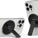 Magtame Magnetic Phone Stand Grip for Magsafe, Utral-Thin Snap-on Kickstand with Strong Magnetic Holder, 140 Adjustable for Hands-Free Travel, Work, Entertainment | Compatible with iPhone17-12, Black