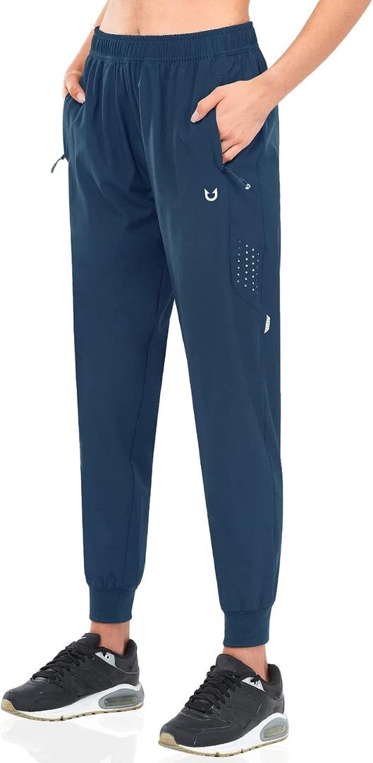 NORTHYARD Women's Running Athletic Pants Track Lightweight Joggers Workout Jogging Casual Sweatpants with Zipper Pockets, Size S