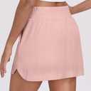 LTMNSZO Women's High Waisted Golf Tennis Skirts Lightweight Athletic Casual Skorts with 4 Pockets Inner Shorts (Light Pink, XL)