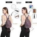 Small Backpack Purse for Women Fashion PU Leather Backpack Convertible Ladies Sling Bag