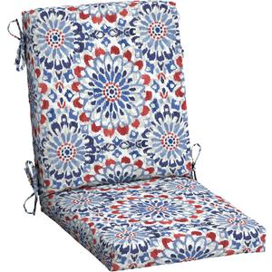Arden Outdoor Patio Dining Chair Cushion, 20x44, Rain-Proof Seat Pad, Fade-Resistant Outdoor Cushion Clark Blue