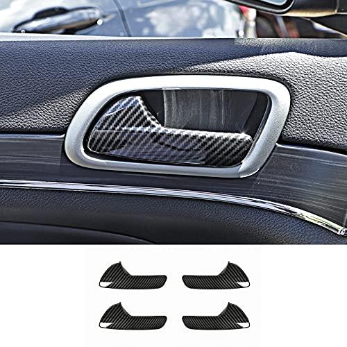 Hoolcar Inner Door Handle Bowl Trim Cover for 2011-2020 Jeep Grand Cherokee, Carbon Fiber