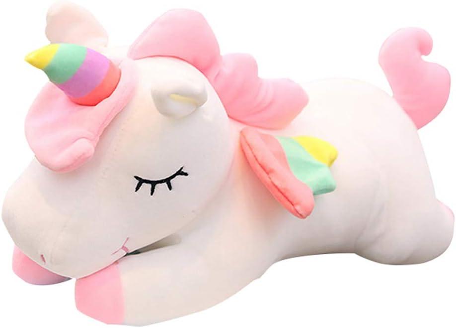 Unicorn Stuffed Animals, Soft Unicorn Plush Hugging Pillow Toy Gifts for Kids (White, 12 in)