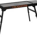 BLACKSTONE 5477 XL 17" and 22" Tabletop Griddle Stand, Adjustable Prep Table with Folding Legs and Side Shelf, Powder Coated Steel, Black