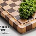 THETCHRY Cutting Boards for Kitchen, Checkered Cutting Board Upgraded, Acacia Wood Chopping Board with Juice Grooves & Handles, Large Butcher Block Serving Tray with Gift Box, 17"X12"X0.8"