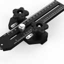 HFM Thin Rip Table Saw Jig Guide for Making Repetitive Narrow Thin Strip Cuts, for Table Saw Band Saw Router Table Fits for 3/8" x 3/4" T Slot,black (Black Yl-0001h)