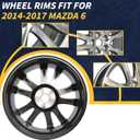 New 19x7.5 New 19 Inch 19" Aluminum Wheel Rim Fits for 2014 2015 2016 2017 Mazda 6 Bright Dark Silver New Single Replacement Rim