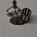 MyGift Pen Holder For Desk, Office Decor Desk Accessories For Men Music Decor Guitar Accessories Gifts For Men Guitar Players Boss Male (Gunmetal)