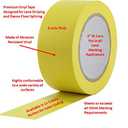 ProTapes Pro 50 Premium Vinyl Safety Marking and Dance Floor Splicing Tape, 6 mils Thick, 36 yds Length x 2" Width, Black (Pack of 1)