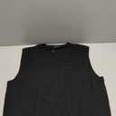 Kallspin Men's Wool Blended Vest Sweater Relaxed Fit V Neck Sleeveless Knitted Pullover (Large, Black)