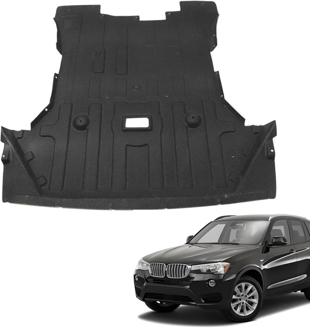 SecosAutoparts Engine Splash Shield Radiator Under Cover Compatible with BMW X3 2011-2017 Replace# 51757213662