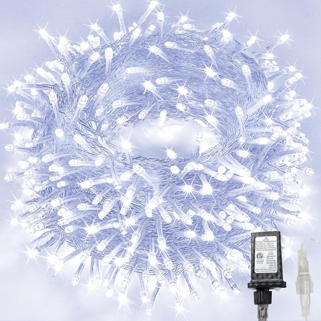 240LED 88Ft Connectable String Lights Indoor Outdoor Clear Wire | Cool White Christmas Lights | Twinkle Fairy Light Plug in with Timer for Bedroom Classroom Wedding Tree Patio Decor