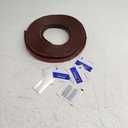 Brown Rubber Weather Stripping Door Seal Strip, D Shape Door Weather Seal Strip, Self-Adhesive Soundproofing Frame Insulation Tape for Doors Frame/Window Seal,Blocks Cold Drafts Noise (50 Feet)