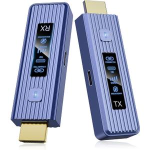 - Wireless HDMI Transmitter and Receiver, 360FT/110M Extender, 4K Decode & 1080P Output, Plug & Play, 5.8G+2.4G Streaming Video and Audio for PC/Laptop/TV Box/Monitor