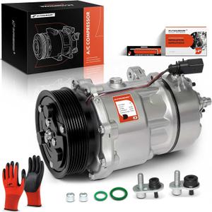 A-Premium A/C Compressor with Clutch Compatible with Volkswagen Jetta 1999-2003, Golf 2.0L 2.8L 2000-2003