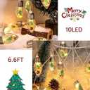 6.6FT Christmas Vintage Decor String Light - 10LED Snow Globe Bulbs String Lights with Tree & Snow & Cute Ornaments Christmas Indoor decorations for Home Patio Mantel Fireplace Xmas Tree Decoration