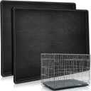 Cunno 2 Pcs Replacement Dog Crate Pan Tray Kennel Bottom Tray Replacement Plastic Bottom Pan for Dog Crate, Black(36")