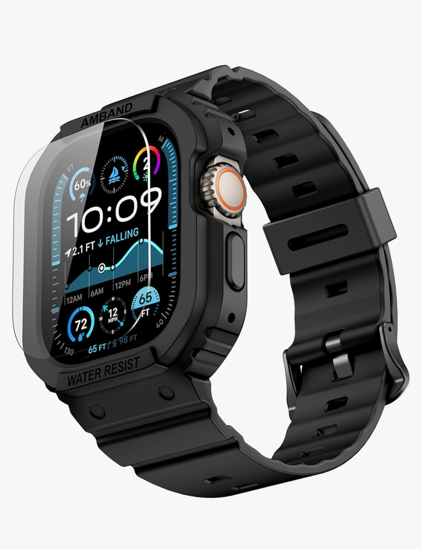 amBand E1 Rugged Band & Case for Apple Watch – Compatible with Series 1–11, SE3/SE2/SE – and Ultra 3/2/1, Lightweight Shockproof Design