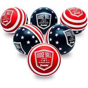 2 Franklin Sports Dodgeball Ball Set – Superskin-Coated Foam Balls for Playground Games – Small Dodgeballs for Gymnasium Games – Easy-Grip Foam Balls – Won’t Shred or Tear for Hours of Fun
