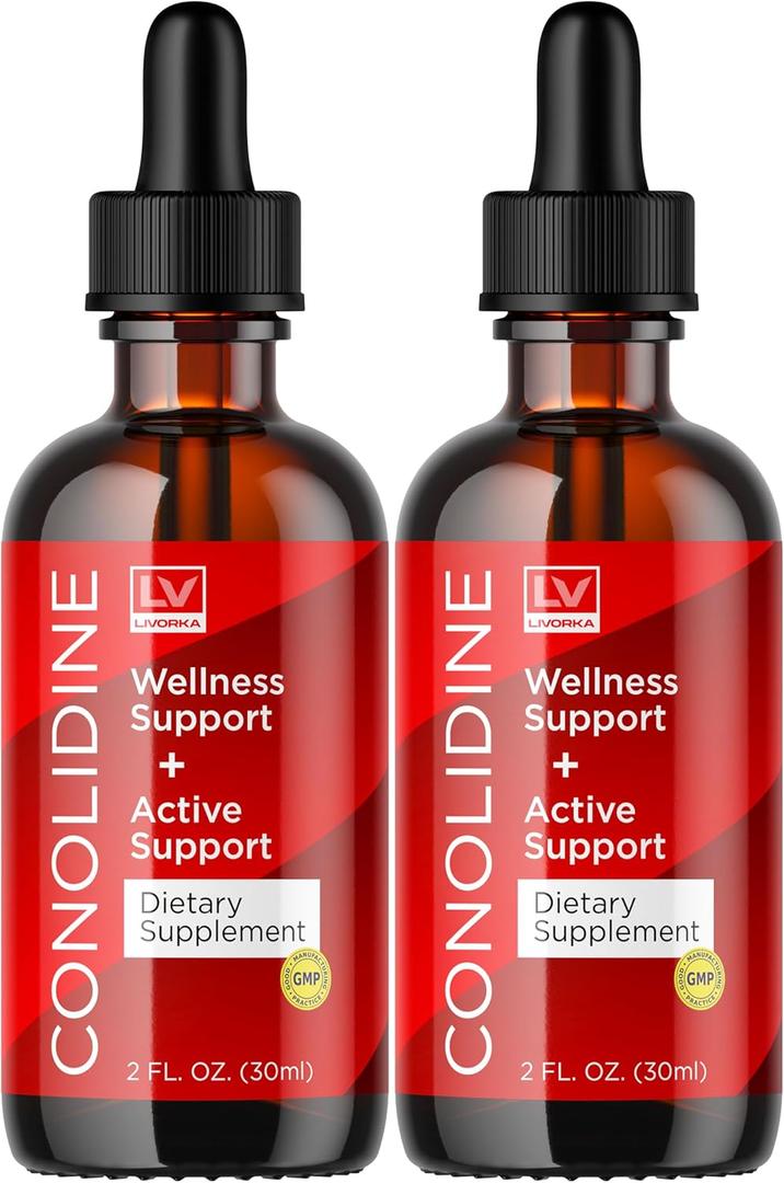 (2 Pack Conolidine Drops, Liquid, Conolidine Natural Relief, Conolidine Reliever Maximum, Conolidine Reviews, 2 Bottles for 60 Days. Bbd 03/2028