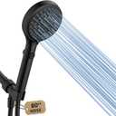 FASDUNT Shower Head with Handheld, High Pressure Handheld Shower Head with 80" Extra Long Stainless Steel Hose & Adjustable Bracket, Showerhead with ON/OFF Switch, Black