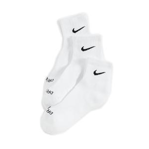 Nike Everyday Plus Cushioned Training Ankle Socks, White, XL, Pack 6