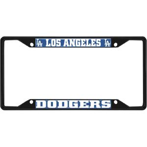 Fan Mats 31309: Los Angeles Dodgers Metal License Plate Frame Black Finish