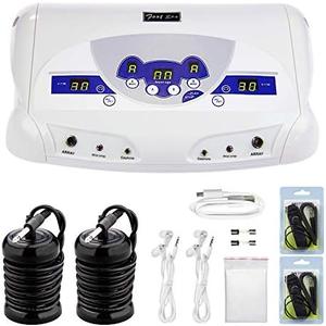 veicomtech Ionic Foot Bath Detox Machine, Foot Detox Mahcine SPA for 2 Users with MP3 Music Player, Including 2 Earphones, 2 Wrist Straps, 2 Arrays, 5 Foot Basin Liners