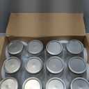 Jumterlee Wide Mouth Mason Jars 32 oz 12Pcs, Canning Jars with Airtight Lids and White Plastic Mason Jar Lids with Silicone Rings for Overnight Oats, Food Storage, Dry Food, Snacks, Candies and More