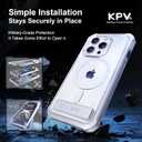 2 x KPV for iPhone 13 Pro Case with 2 Screen Protector,Compatible with Magsafe,iPhone 13 Pro Magnetic Case Clear with Stand (Silver)