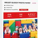 Koala Heavyweight Photo Paper High Glossy 8.5x11 Inches for Inkjet Printing 100 Sheets 61LB