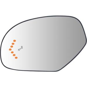 Driver Side Mirror Glass Replacement For Cadillac Escalade Suburban Tahoe GMC Yukon 2009-2014- For Tahoe GMC Yukon Side Mirror Glass With Rear Holder and Blind Spot Detection System (Left (Driver Side) with Blind Spot Detection)