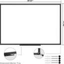 JILoffice Magnetic Whiteboard/White Board, Dry Erase Board 40 x 30 Inch, Black Aluminum Frame Wall Mounted Board for Office Home and School