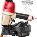 meite CN65S Coil Siding Nailer Pneumatic 15 Degree Nail Gun 1-1/2"to 2-1/2", Accepts 1-1/2"to 2-1/2" legs