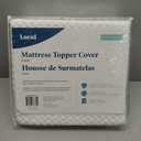 Lucid 2 Inch Mattress Topper Cover - Breathable, Washable, Non-Slip, Zippered - Twin XL, White