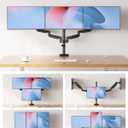 MOUNTUP Triple Monitor Stand Mount - 3 Monitors Desk Mount for Computer Screens Up to 27 inch, Triple Monitor Arm, Heavy Duty Monitors Stand, Each Arm Holds 4.4-19.8 lbs, Black