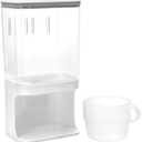 QWORK Wall-Mounted Scent Booster Beads Dispenser and Laundry Detergent Organizer with Transparent Design