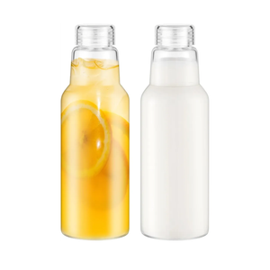 34 Oz Glass Juice Bottles with Lids, Glass Bottles, BPA Free, Borosilicate Glass for Juicing, Smoothies, Infused Water, Beverage Storage, Shaker Bottles (2 Pack)