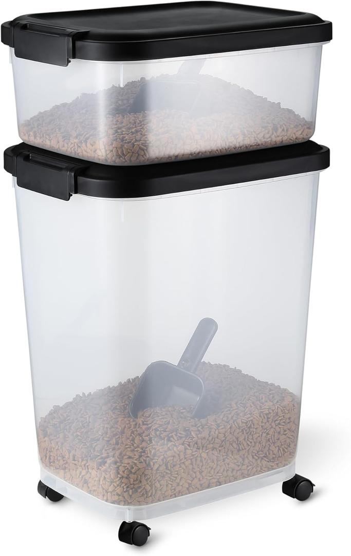Amazon Basics Pet Food Storage Container 30lbs+10lbs