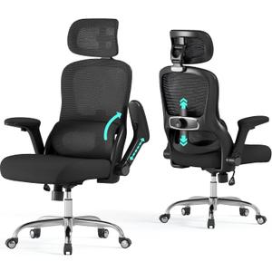 Ergonomic Office Chair: 400LBS Computer Desk Chair Comfy-Black Big and Tall Office Chair with Lumbar Support & Headrest-Gaming Chairs for Adults-Executive Office Rolling Chairs for Home Work