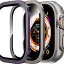 WSKEN for Apple Watch Ultra 3/Ultra 2/Ultra Screen Protector 49mm,9H Tempered Glass + Titanium Alloy Frame, [Keep Original] [Touch Sensitive] Lightweight Protective Glass Film for iwatch Ultra 3/2/1