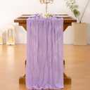 Socomi 10pcs Lilac Purple Lavender Cheesecloth Table Runner Boho Rustic Gauze 120 inch 10FT Cheese Cloth Sheer Runner for Wedding Party Baby Shower Birthday Home Decor Holiday Decorations