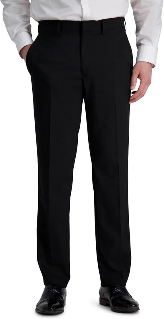 Haggar Mens JMH Premium Stretch Tailored Fit Suit Separates - Pants and Jackets (34W x 30L, Black Solid-pant)