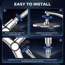 Shower Head with filtered Handheld High Pressure daul Shower Heads with Handheld Spray Combo and 10 Sprays Handheld Shower Head Detachable Shower head Built-in Magnetic Docking and Power Jets Chrome