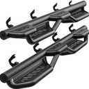 OEDRO Wheel to Wheel Running Boards Compatible with 2019-2025 Chevy Silverado/GMC Sierra 1500 Crew Cab, 2020-2025 2500HD 3500HD (Excl. 2019 1500 LD/Limited), Bed Access Side Steps Steel Nerf Bars