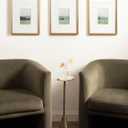 Kate and Laurel Adlynn Decorative Rectangle Watercolor Framed Art Set of 3; 11 x 14 matted to 5 x 7; Gold; Vintage Three-Piece Framed Wall Art for Gallery Wall Frame Set in Living Room Wall Decor