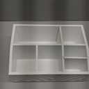 Wood Coffee Station Accessories - Coffee Bar Decor Organizer, Pod Syrup Holder, Condiment Organizer for Countertop (White)